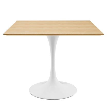 Tulip Style 36" Natural Wood Square Dining Table
