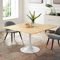 Tulip Style 47" Natural Wood Square Dining Table