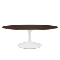 Tulip Style 48" Cherry Walnut Oval Coffee Table