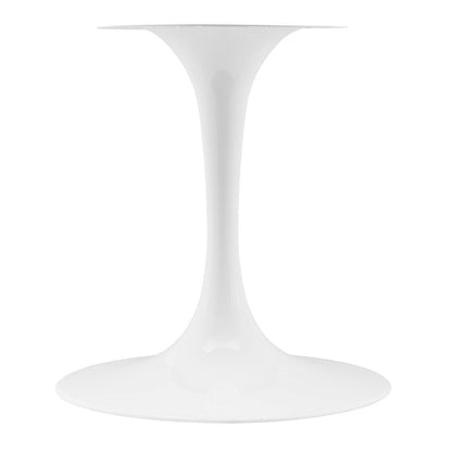 Tulip Style 78" Oval White Natural Dining Table