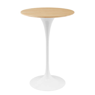 Tulip Style Natural Wood 28" Bar Table