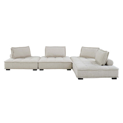 Claude Tufted Fabric Fabric 4-Piece Sectional Sofa