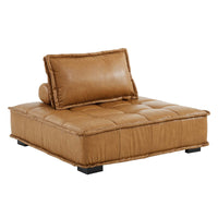 Claude Tufted Vegan Leather Vegan Leather 5-Piece Sectional Sofa