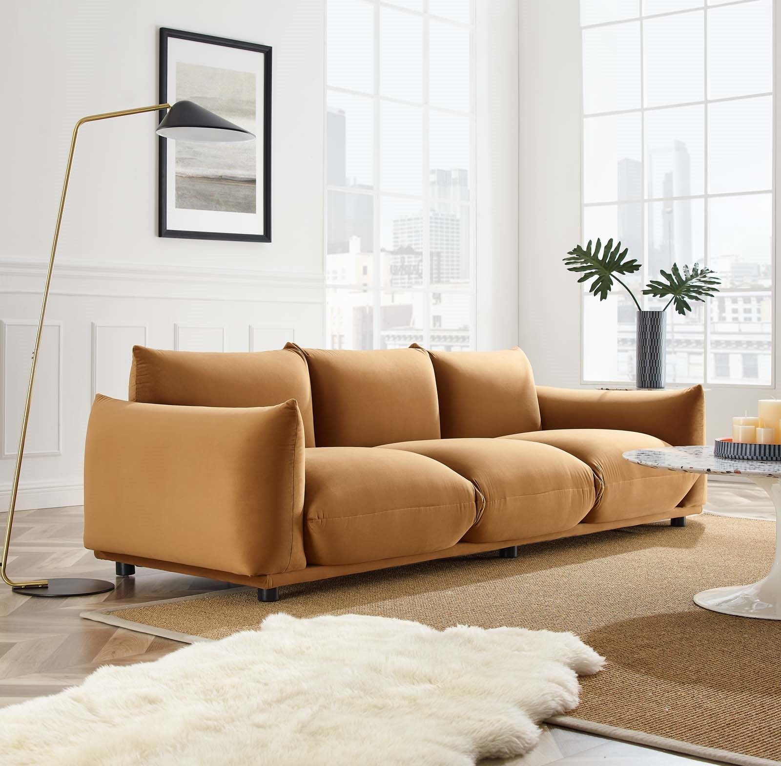 Levi Performance Velvet Sofa