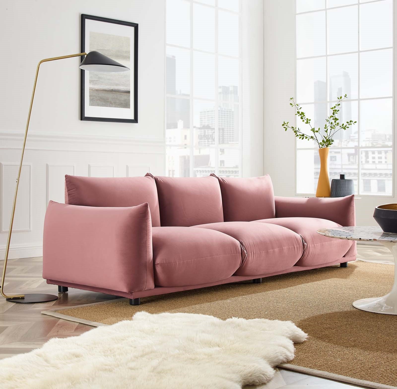 Levi Performance Velvet Sofa