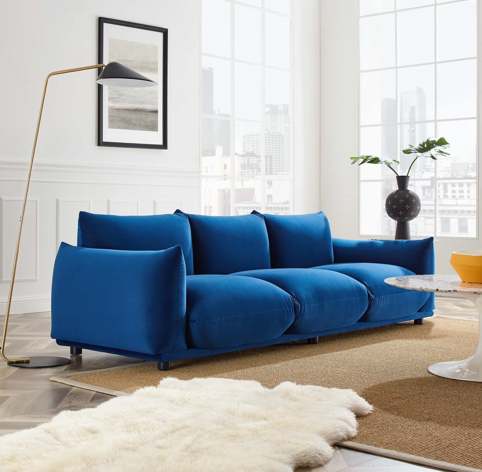 Levi Performance Velvet Sofa