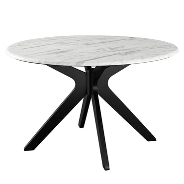 Odette 50" Round Performance Artificial Marble Dining Table