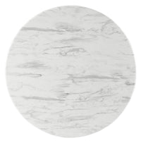 Corinne 50" Round Performance Artificial Marble Dining Table