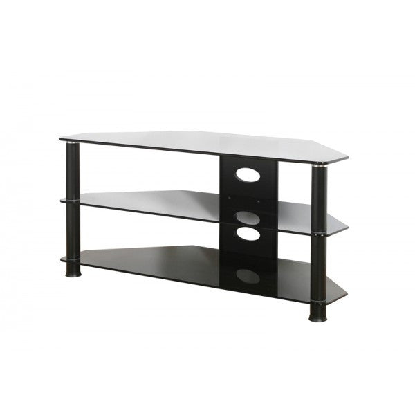 PLATEAU FL-3V 43 B BG Corner Metal and Glass 43" TV Stand - living-essentials