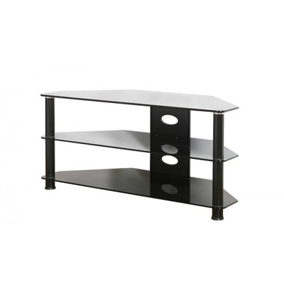 PLATEAU FL-3V 43 B BG Corner Metal and Glass 43" TV Stand - living-essentials