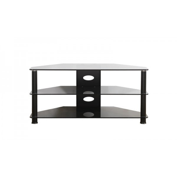 PLATEAU FL-3V 43 B BG Corner Metal and Glass 43" TV Stand - living-essentials