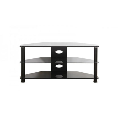 PLATEAU FL-3V 43 B BG Corner Metal and Glass 43" TV Stand - living-essentials