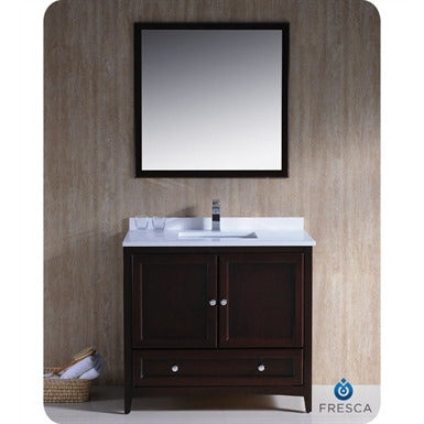 Fresca Oxford 36" Mahogany Traditional Bathroom Vanity - living-essentials