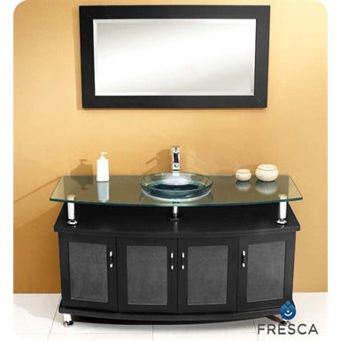 Fresca Contento 55" Espresso Modern Bathroom Vanity w/ Mirror - living-essentials