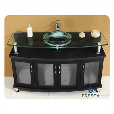 Fresca Contento 55" Espresso Modern Bathroom Vanity w/ Mirror - living-essentials