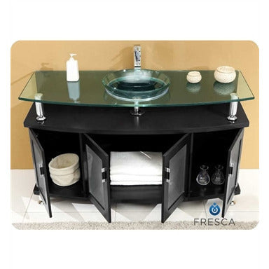 Fresca Contento 55" Espresso Modern Bathroom Vanity w/ Mirror - living-essentials