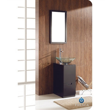 Fresca Brilliante Espresso Modern Bathroom Vanity w/ Mirror - living-essentials