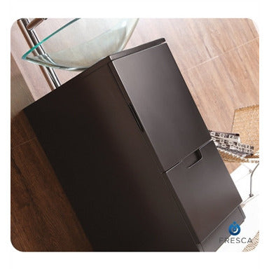 Fresca Brilliante Espresso Modern Bathroom Vanity w/ Mirror - living-essentials