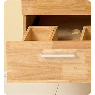 Fresca Caro Natural Wood Modern Bathroom Vanity w/ Mirrored Side Cabinet - living-essentials