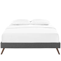 Lona Queen Bed Frame with Round Splayed Legs - living-essentials