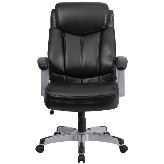 Capacity Big & Tall Black Leather Executive Office Chair - living-essentials