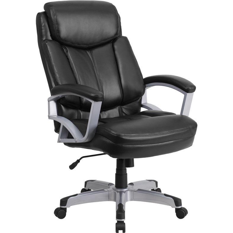 Capacity Big & Tall Black Leather Executive Office Chair - living-essentials