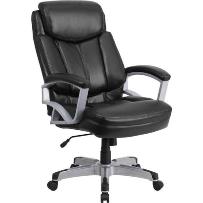 Capacity Big & Tall Black Leather Executive Office Chair - living-essentials
