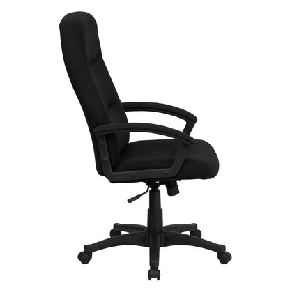 Black Fabric Office Chair - living-essentials