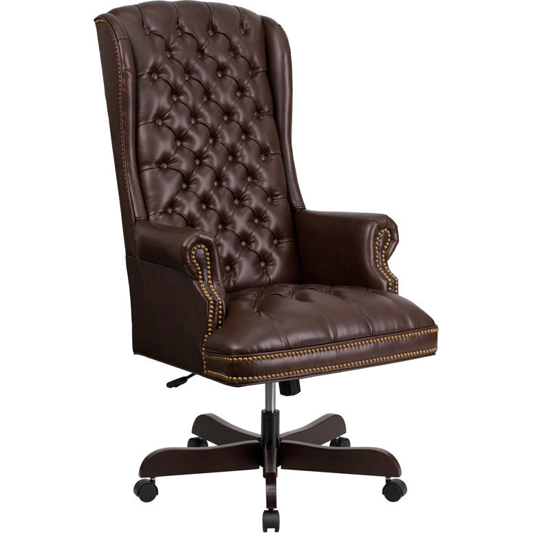 Oxford Tufted Executive Leather Office Chair - living-essentials