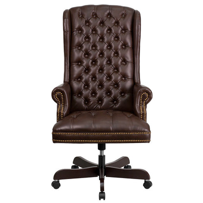 Oxford Tufted Executive Leather Office Chair - living-essentials