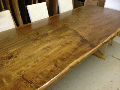 LIVE EDGE DARK BROWN DINING TABLE(REDWOOD) - living-essentials