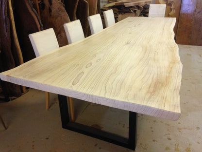 LIVE EDGE WHITE DINING TABLE(REDWOOD) - living-essentials