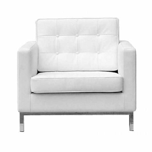 Florence Knoll Style Leather Armchair - living-essentials
