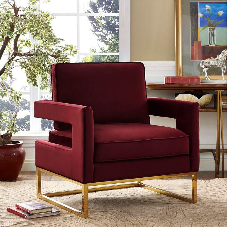 Alfred Velvet Lounge Chair - living-essentials