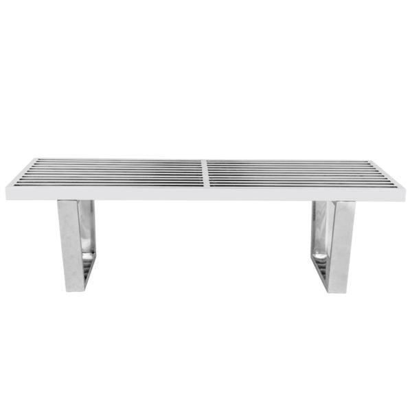 Emfurn Mid-Century Stainless Steel Platform Bench - 5 Feet