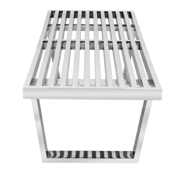 Emfurn Mid-Century Stainless Steel Platform Bench - 5 Feet