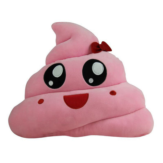 Girly Poop Emoji Pillow - Pink - living-essentials