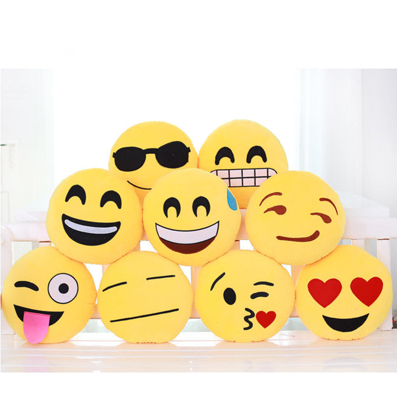 Emoji Pillow Cushions - Smiley Wink Love Flirt LOL - living-essentials