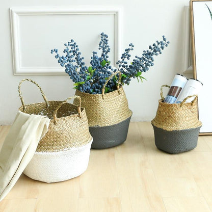 EMFURN Handmade Rattan Storage Baskets