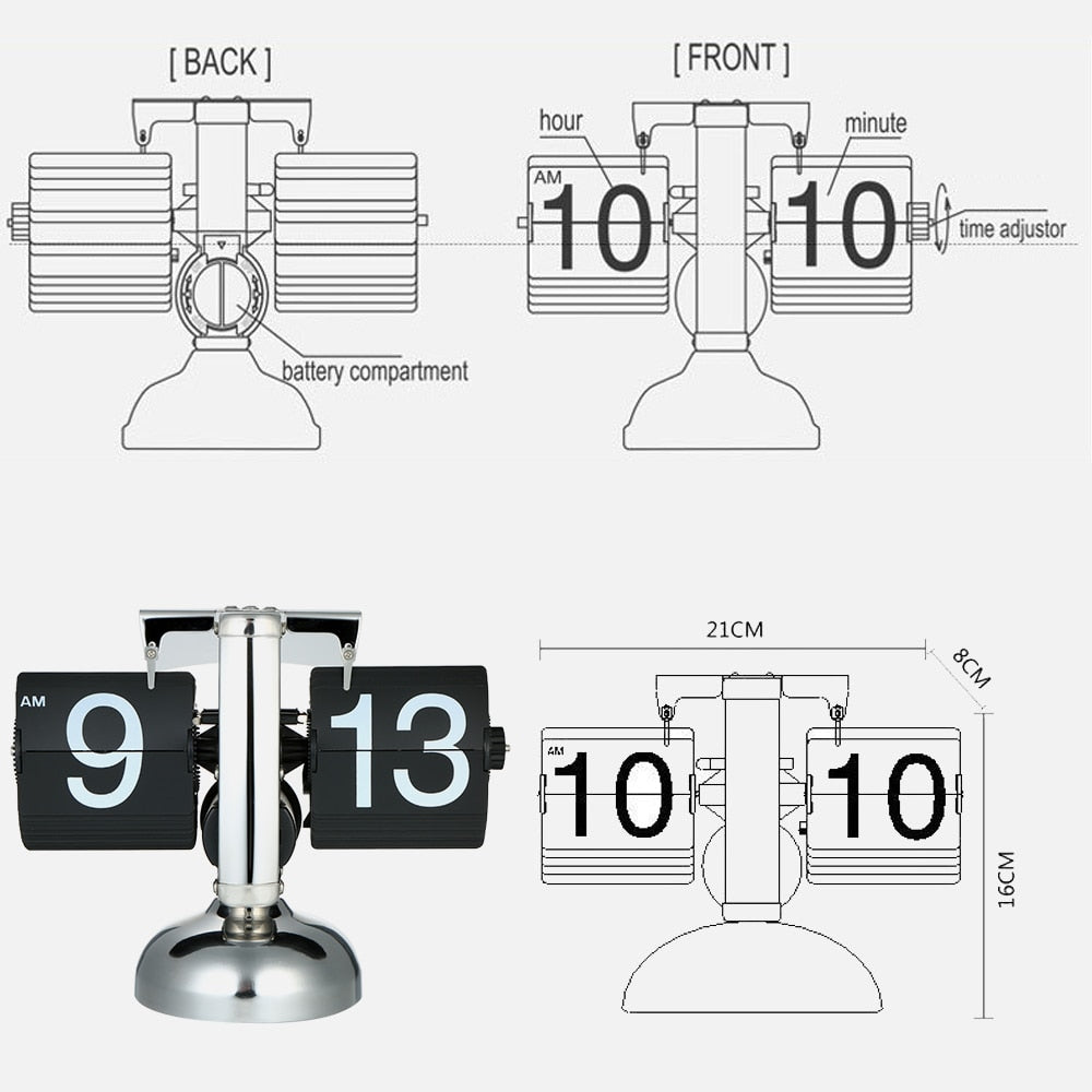 EMFURN Retro Flipdown Clock