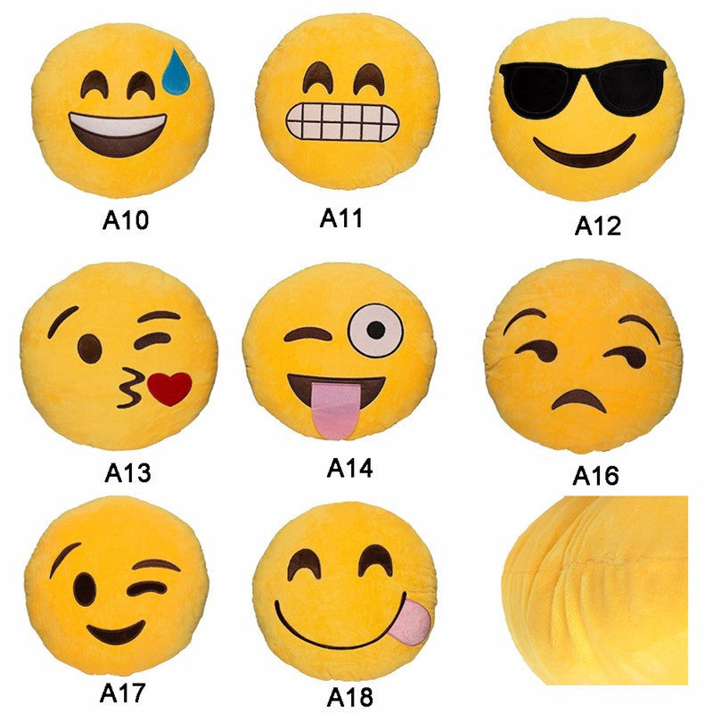 Kissing Wink Emoji Pillow - living-essentials