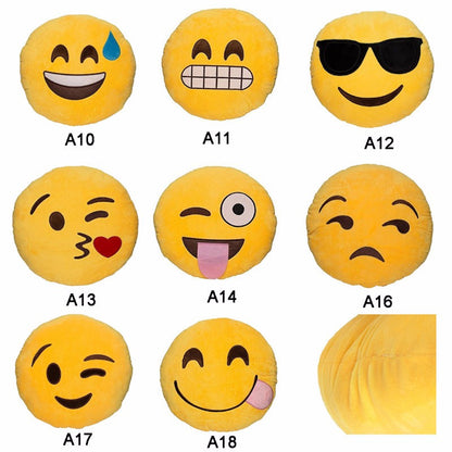 Kissing Wink Emoji Pillow - living-essentials