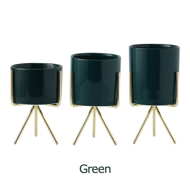 EMFURN 3pc Ceramic Planters