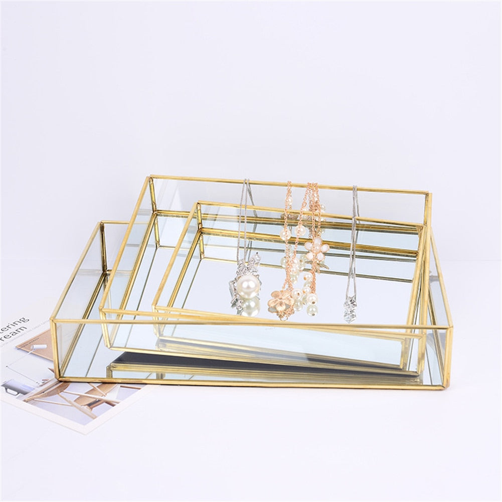 EMFURN Gold Mirror Tray