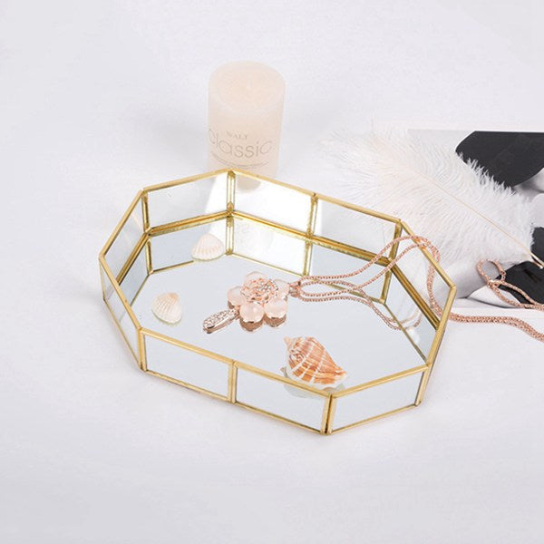 EMFURN Gold Mirror Tray