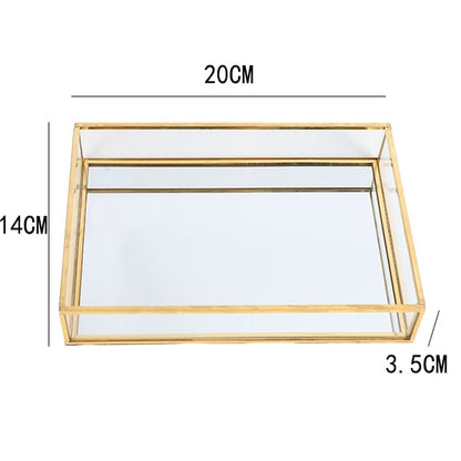 EMFURN Gold Mirror Tray