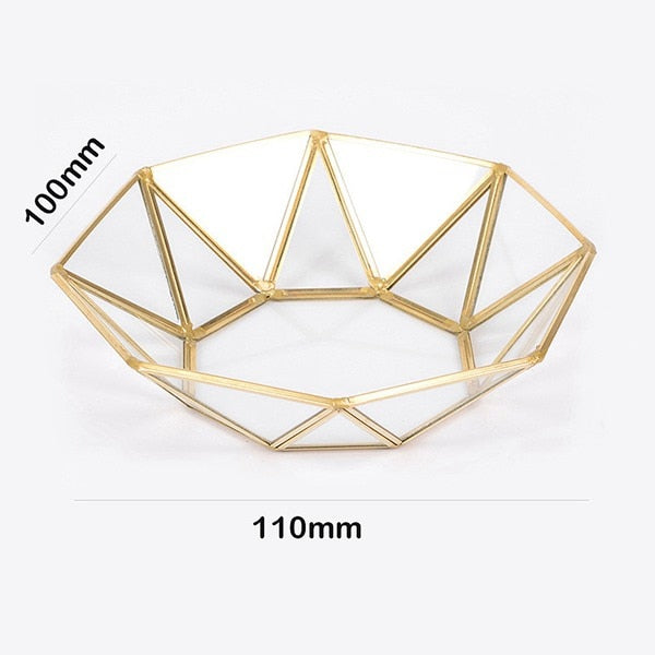 EMFURN Gold Mirror Tray