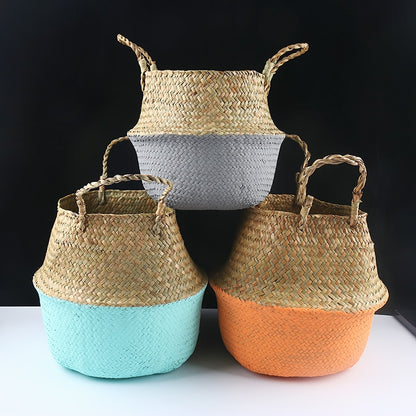 EMFURN Handmade Rattan Storage Baskets