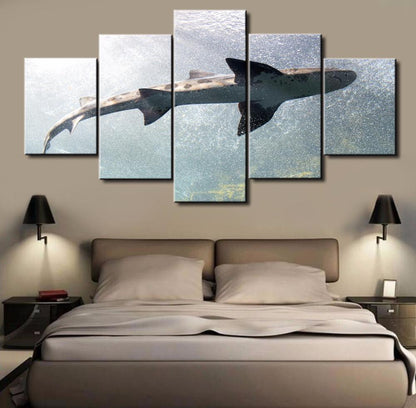 Shark 5 Piece Panel Wall Art - living-essentials