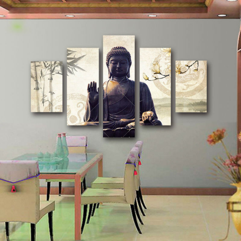 Buddha 5 Piece Panel Wall Art - living-essentials